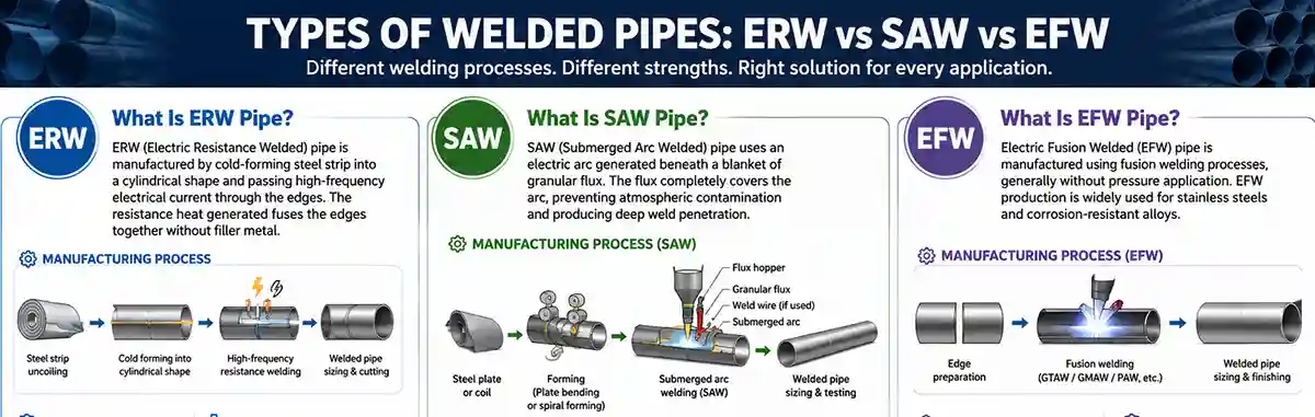 SAW/ERW/EFW Pipe & Tube Manufacturing Process