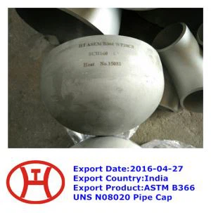 ASTM B 366  UNS N 08020  Tutup Pipa