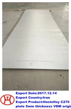 Plat Baja Hastelloy C276 Tebal 5mm Asal VDM
